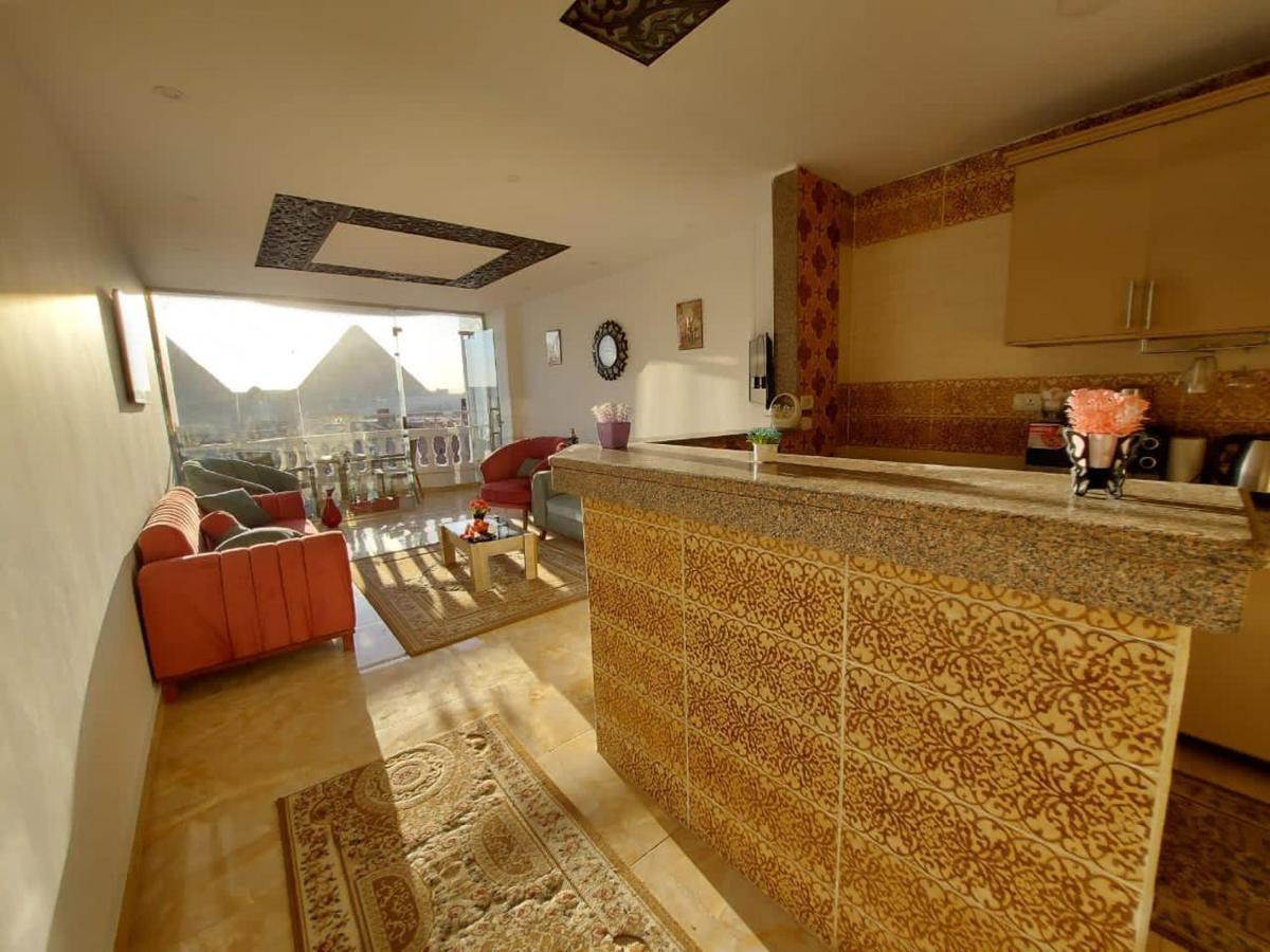 Full Pyramids View Apartment With Balcony For 8 P Kafret el-Gabal Екстериор снимка