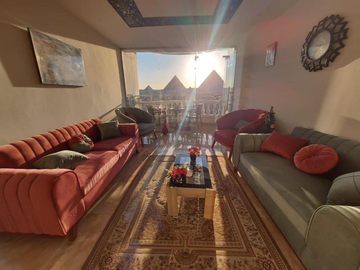 Full Pyramids View Apartment With Balcony For 8 P Kafret el-Gabal Екстериор снимка