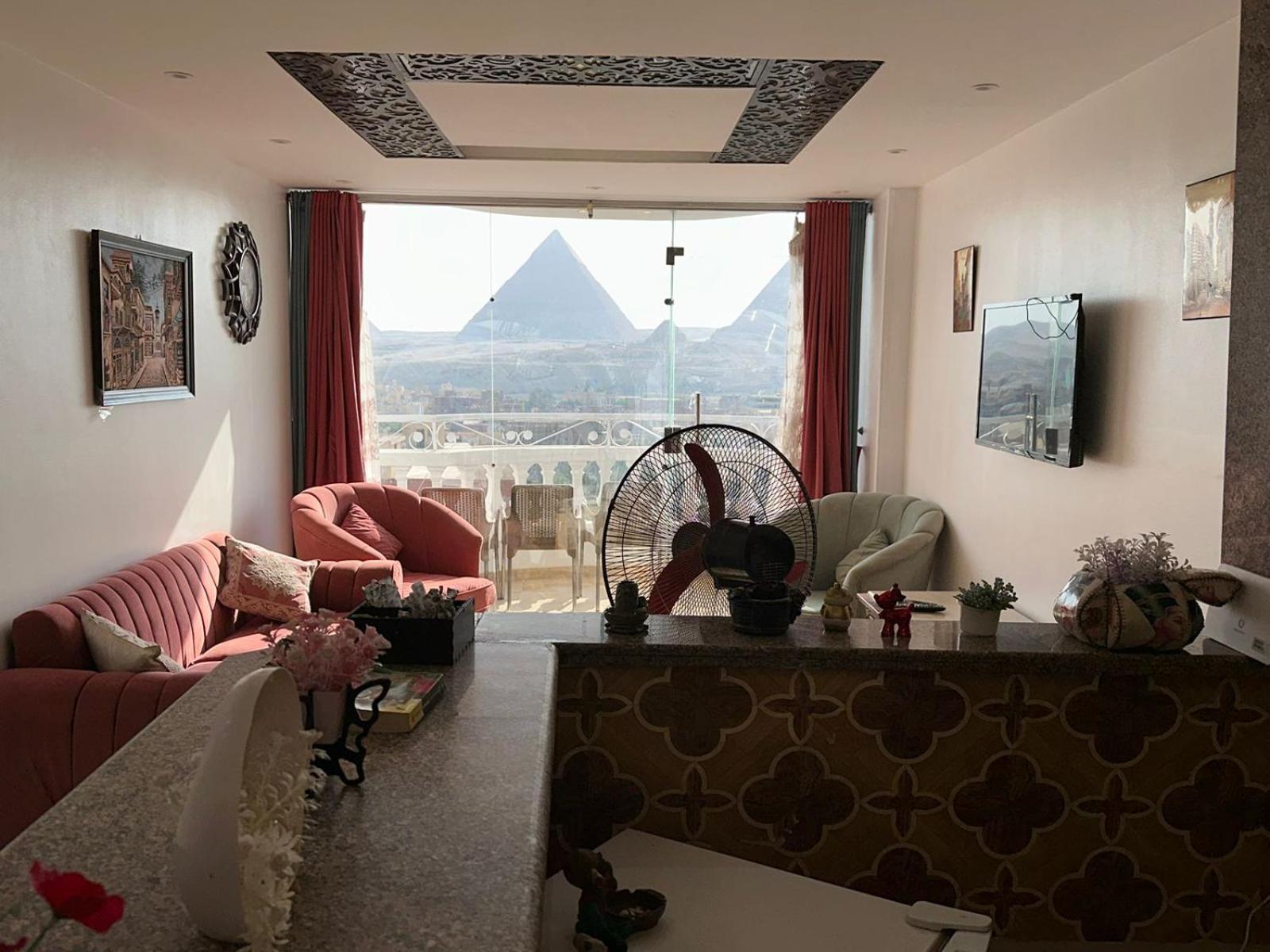 Full Pyramids View Apartment With Balcony For 8 P Kafret el-Gabal Екстериор снимка